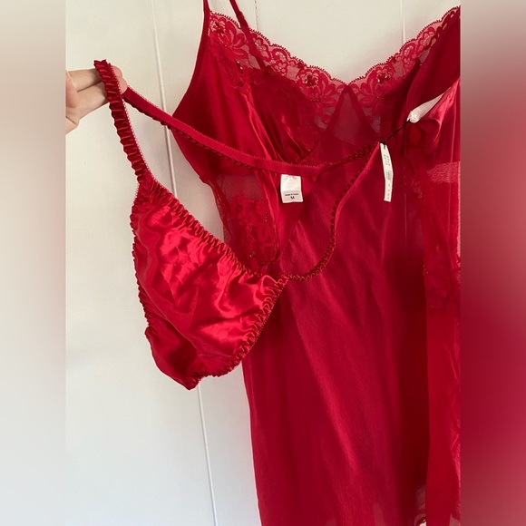 NWT Vintage Y2K Silk Victoria’s Secret Babydoll Pink Tag Sexy Sheer Set Thong - Picture 9 of 16